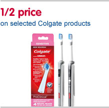 half price on selected colgate products